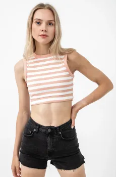 Женский топ в полоску Разноцветный L NA-KD 1100-005729