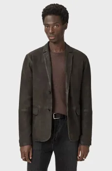 Мужской темно-коричневый кожаный пиджак MONET Коричневый M AllSaints M018LC