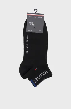 Мужские черные носки (2 пары) QUARTER Черный 43-46 Tommy Hilfiger 701232466
