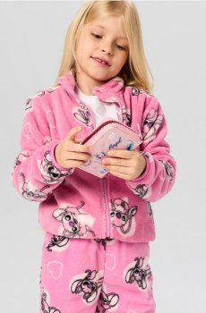 Гаманець зі штучної шкіри Stitch - пастельний рожевий