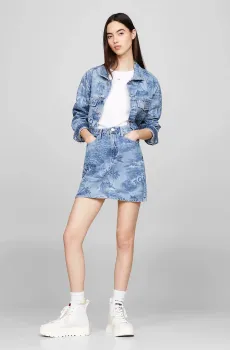 Женская синяя джинсовая юбка с узором MOM UH Синий 25 Tommy Jeans DW0DW17671