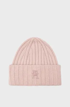 Женская розовая шапка TH ICONIC Розовый ONESIZE Tommy Hilfiger AW0AW15153