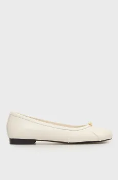 Женские белые кожаные балетки Elaine Белый 40 PRPY PRSLT1430W