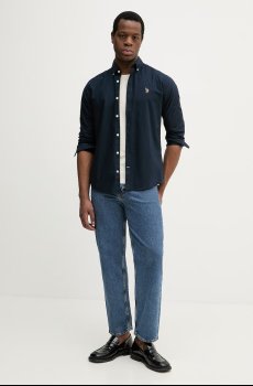 Хлопковая рубашка U.S. Polo Assn. PEACHED OXFORD LS