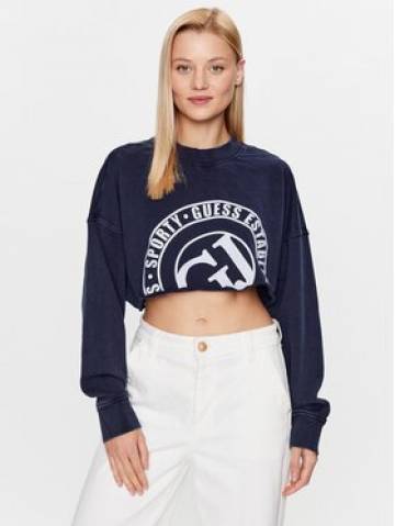 Guess Світшот Washed V3YQ13 K68I0 Cиній Regular Fit Guess Світшот Washed V3YQ13 K68I0 Cиній Regular Fit