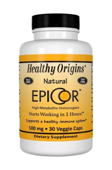 Эпикор естественная защита иммунитета Healthy Origins EpiCor 500 мг, 30 гелевых капсул