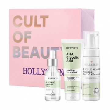 Набор для ухода за лицом Hollyskin Glycolic AHA Acid Intensive Care (сыворотка, 30 мл + маска, 100 мл + пенка, 150 мл) Набор для ухода за лицом Hollyskin Glycolic AHA Acid Intensive Care (сыворотка, 30 мл + маска, 100 мл + пенка, 150 мл)