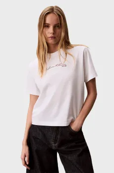 Женская белая футболка GRAPHIC BOXY Белый S Calvin Klein Jeans LV047F820G
