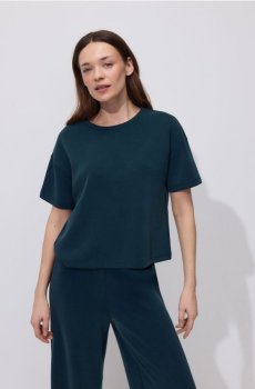 Reserved - Футболка з високим вмістом модалу - темно-бірюзовий - 266HT-69X