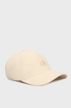 Женская бежевая льняная кепка Бежевый ONESIZE Calvin Klein K60K613118