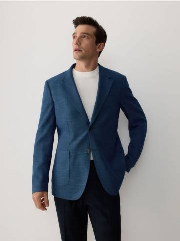 Reserved - Піджак slim fit з віскозою - темно-синій - 8678N-59M Reserved - Піджак slim fit з віскозою - темно-синій - 8678N-59M