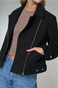 Байкерська куртка - чорний