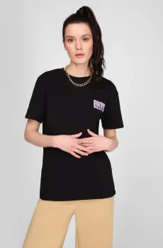 Женская черная футболка Черный S NA-KD 1660-000220