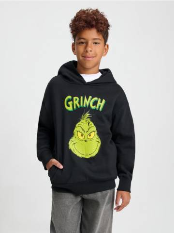 Бавовняний світшот з принтом Grinch - чорний Бавовняний світшот з принтом Grinch - чорний