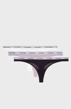 Женские трусики (3 шт) THONG Разноцветный M Calvin Klein 000QD5209E