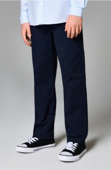 Елегантні штани-чиноси - темно-синій