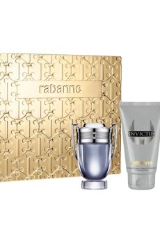 Парфюмированный набор мужской Rabanne Invictus (туалетная вода, 50 мл + гель для душа, 100 мл + туалетная вода, 10 мл)
