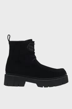 Женские черные замшевые ботинки Черный 39 HUGO 50552733;001