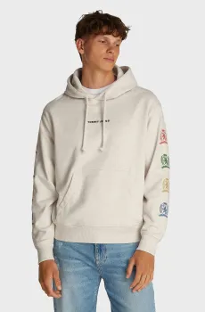 Мужское бежевое худи TJM RLX VARSITY Бежевый XL Tommy Jeans DM0DM20836