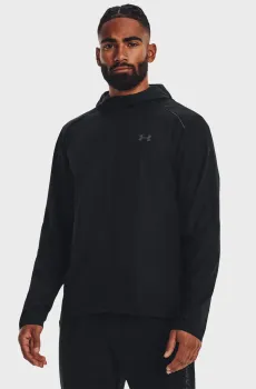 Мужская черная ветровка UA STORM RUN HOODED JACKET Черный S Under Armour 1376795-001