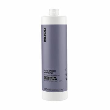 Шампунь Mood Silver Specific Shampoo Pro против желтизны, для осветленных, обесцвеченных и седых волос, 1 л Шампунь Mood Silver Specific Shampoo Pro против желтизны, для осветленных, обесцвеченных и седых волос, 1 л