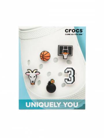 Crocs Прикраса для взуття Jibbitz Basketball Star 5 pack 10009750 Чорний Crocs Прикраса для взуття Jibbitz Basketball Star 5 pack 10009750 Чорний