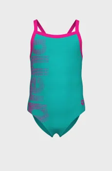 Детский бирюзовый купальник LOGO KIDS GIRL ONE PIECE Бирюзовый 8-9 Arena 003605-890