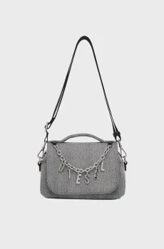 Женская серая джинсовая сумка HEART-D DSL CHARM Серый ONESIZE Diesel X10687 P8918