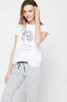 Женская белая футболка FELINA Белый M Etam 6509060