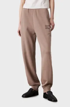 Женские коричневые спортивные брюки WASHED PUFF PRINT JOG PANT Коричневый L Calvin Klein Jeans J20J224989
