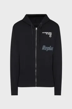 Мужское черное худи Черный L Replay M6706 .000.M23962