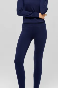 Женские темно-синие шелковые леггинсы Синий 38 MARC&ANDRE W21-00SC211