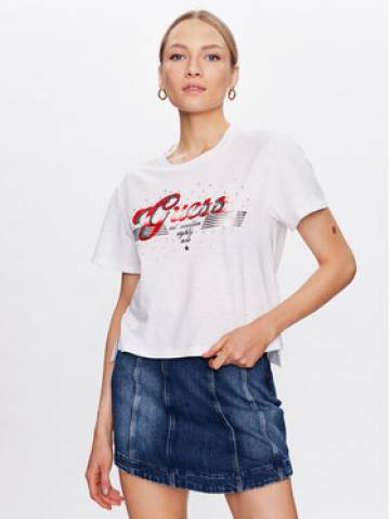 Guess Футболка Logo W3GI33 KB3P0 Білий Boxy Fit Guess Футболка Logo W3GI33 KB3P0 Білий Boxy Fit