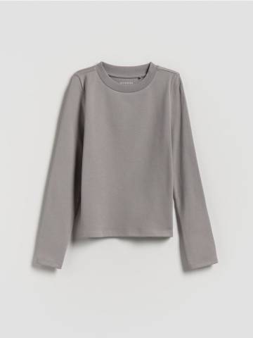 Reserved - Бавовняна футболка - світло-сірий - 350FT-09X