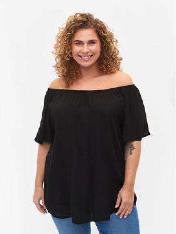 Zizzi Блузка V00040S Чорний Loose Fit Zizzi Блузка V00040S Чорний Loose Fit