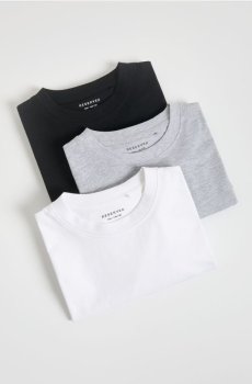 Reserved - Бавовняна кофта з довгим рукавом, набір з 3 - білий - 599FJ-00X