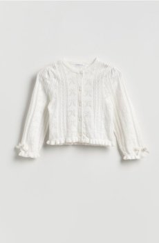 Reserved - Кардиган з вовняної суміші - кремовий - 222DB-01X