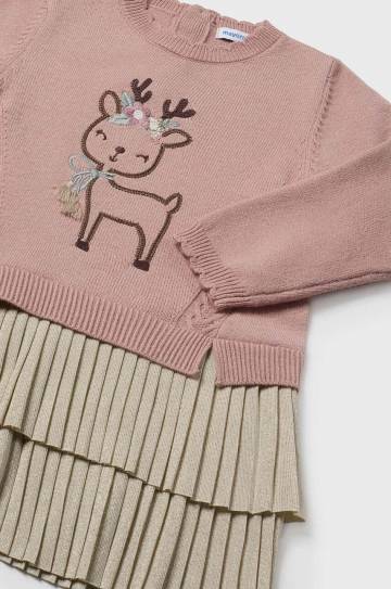 Детское платье Mayoral цвет розовый mini расклешённое 2911 Детское платье Mayoral цвет розовый mini расклешённое 2911