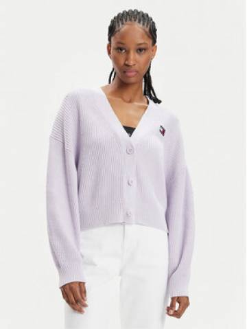 Tommy Jeans Кардиган Essential DW0DW17253 Фіолетовий Relaxed Fit Tommy Jeans Кардиган Essential DW0DW17253 Фіолетовий Relaxed Fit