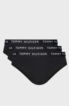 Мужские черные брифы (3 шт) Черный S Tommy Hilfiger UM0UM02206