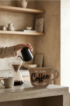 Настільна декорація у формі чашки з написом Coffee - бежевий