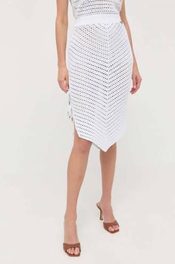 Юбка Guess цвет белый midi прямая Юбка Guess цвет белый midi прямая