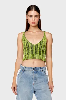 Женский салатовый топ M-MILOS KNITWEAR Салатовый XS Diesel A11169 0GEAZ