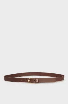 Женский коричневый кожаный ремень ESSENTIAL EFFORTLESS 2.5 Коричневый 80 Tommy Hilfiger AW0AW16836