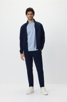 Reserved - Трикотажні штани slim - темно-синій - 464EF-59X