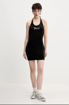 Платье из велюра Juicy Couture HALTER