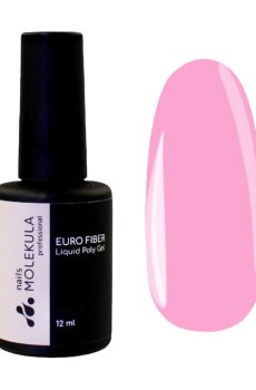 Моделирующий гель для ногтей Nails Molekula Professional Euro Fiber Liquid Poly Gel FG1203 Pink, 12 мл