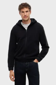 Мужское черное худи  PERFORMANCE MIXED MEDIA ZT Черный XL Tommy Hilfiger MW0MW44680