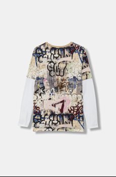 Хлопковый детский лонгслив Guess