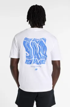 Мужская белая футболка Wavey T-Shirt Белый XXL New Balance MT61B2STWT